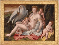 Leda And The Swan By Workshop Of Bartholomaeus Spranger