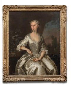 Portrait of Ann Austen, English School Oil Painting, Mid-18th Century