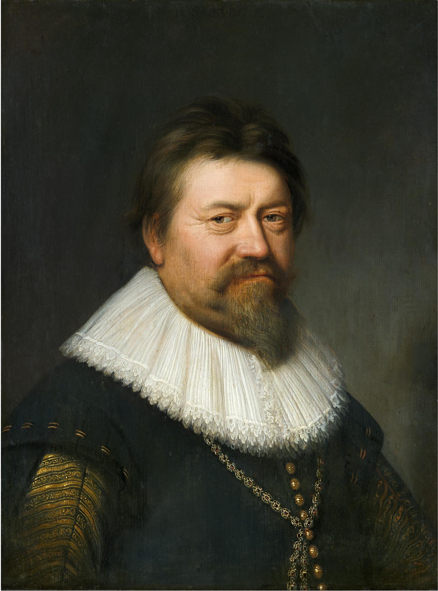 Bartholomäus Sarburgh Portrait Painting - Portrait of a Gentleman