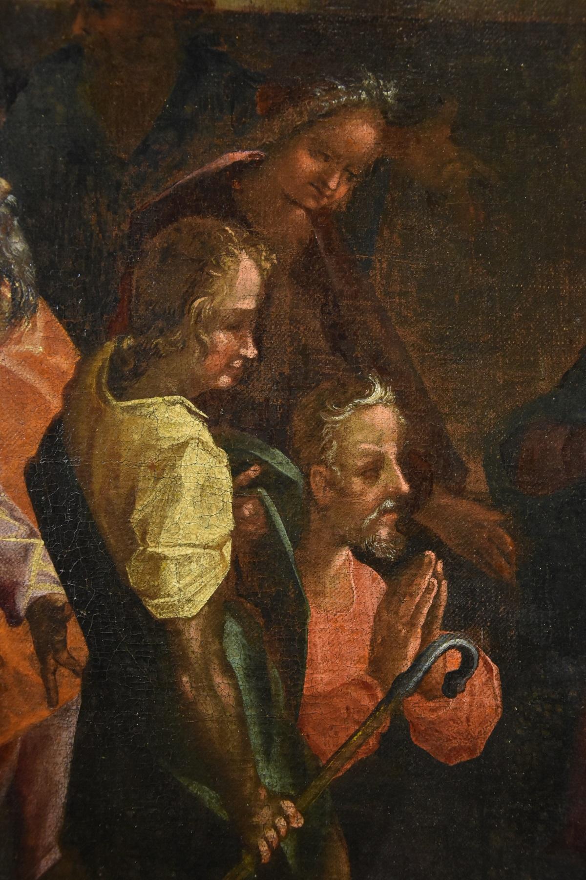 Adoration Shepherds Spranger 16/17. Jahrhundert Gemälde Öl auf Leinwand Alter Meister im Angebot 10