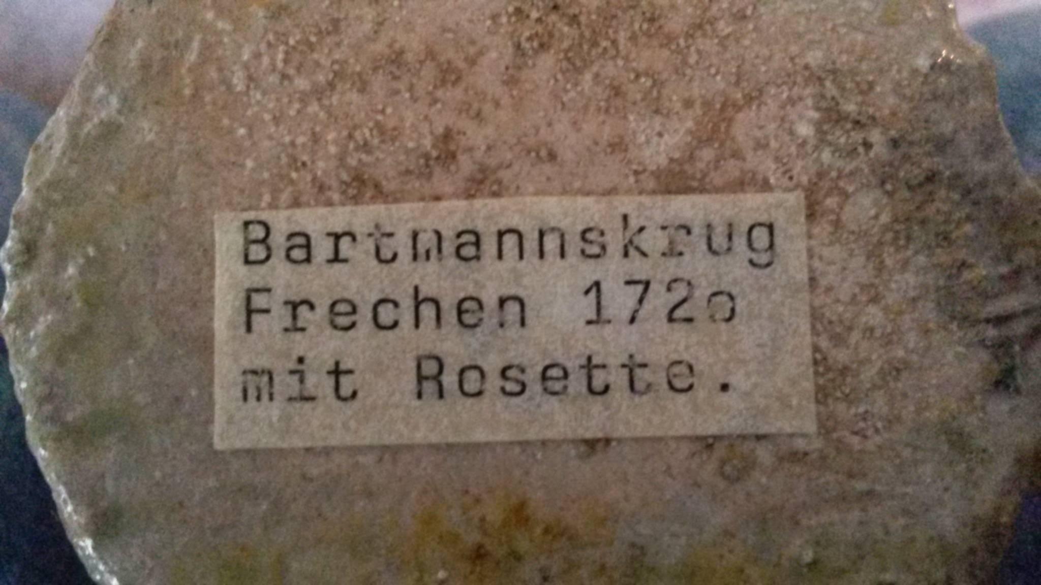 Baroque Bartmann's Rug Stonewear Frechen / Germany, Early 18th Century For Sale