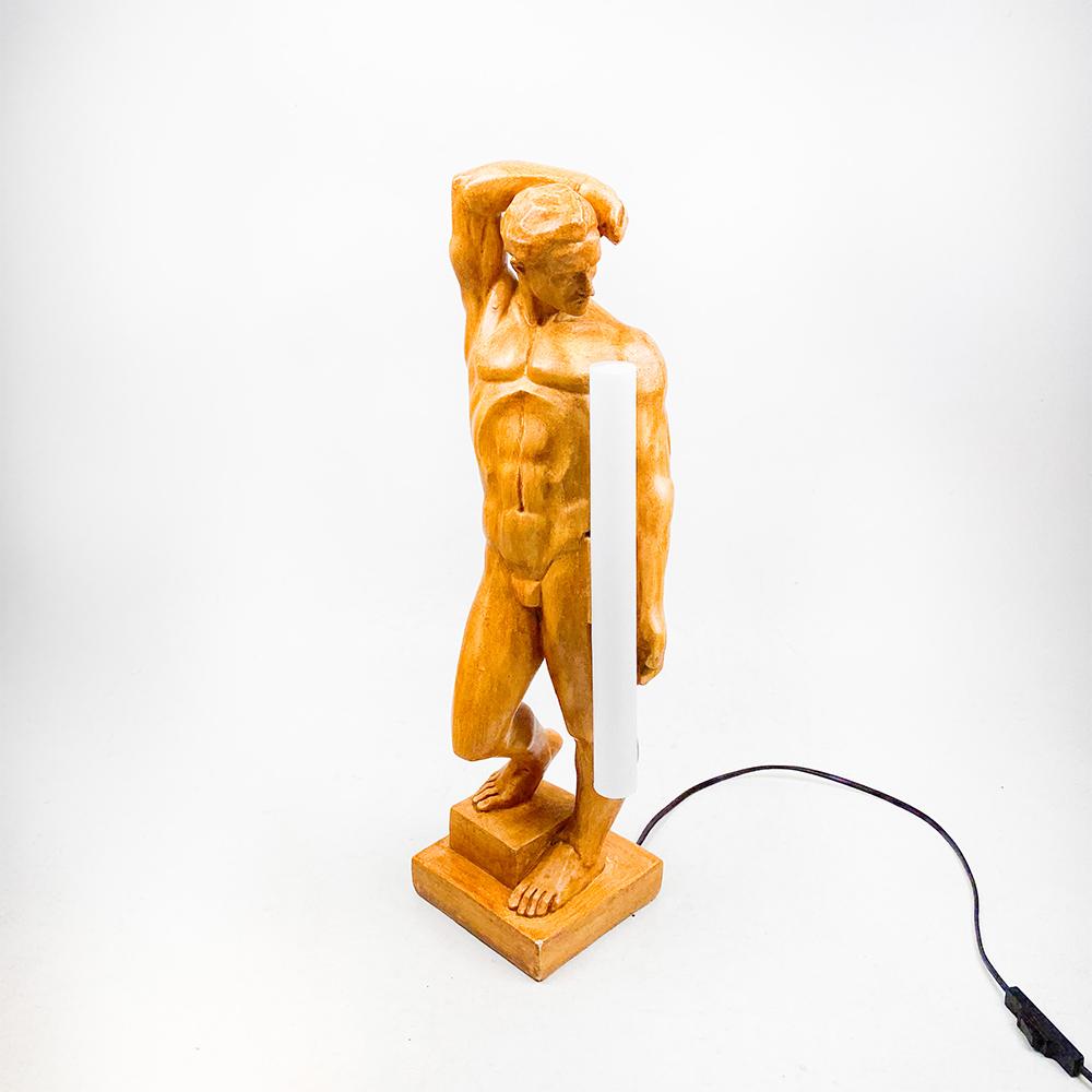 Postmoderne Lampe sculpturale Bartoli signée par Daniel, années 1980 en vente