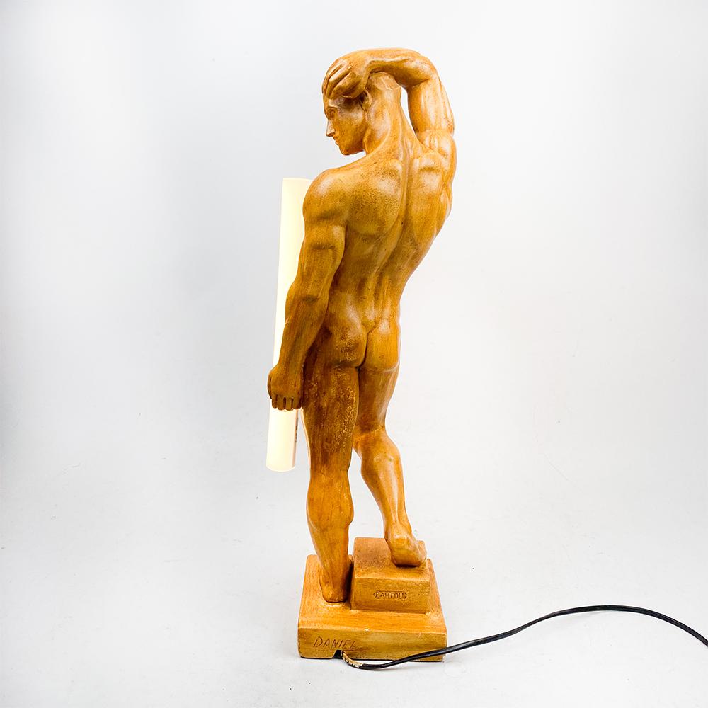 Espagnol Lampe sculpturale Bartoli signée par Daniel, années 1980 en vente