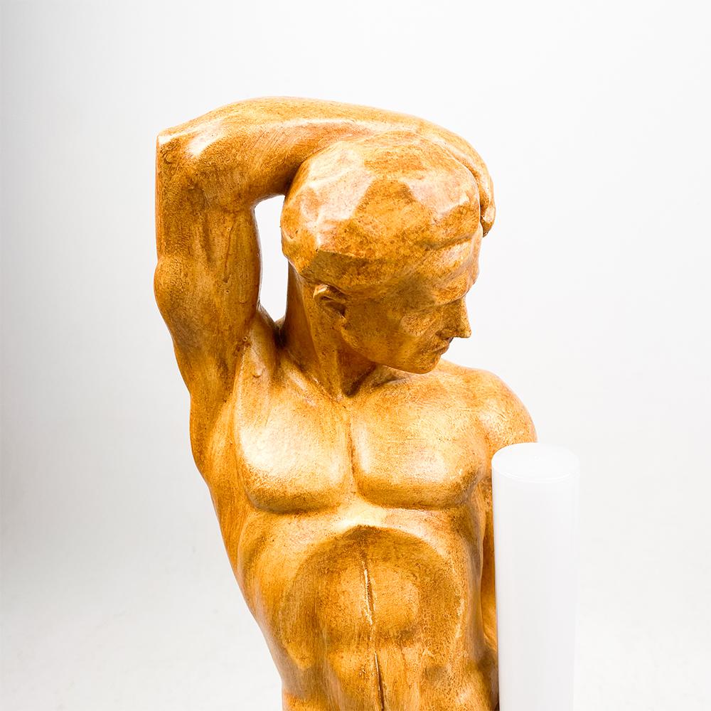 Fin du 20e siècle Lampe sculpturale Bartoli signée par Daniel, années 1980 en vente