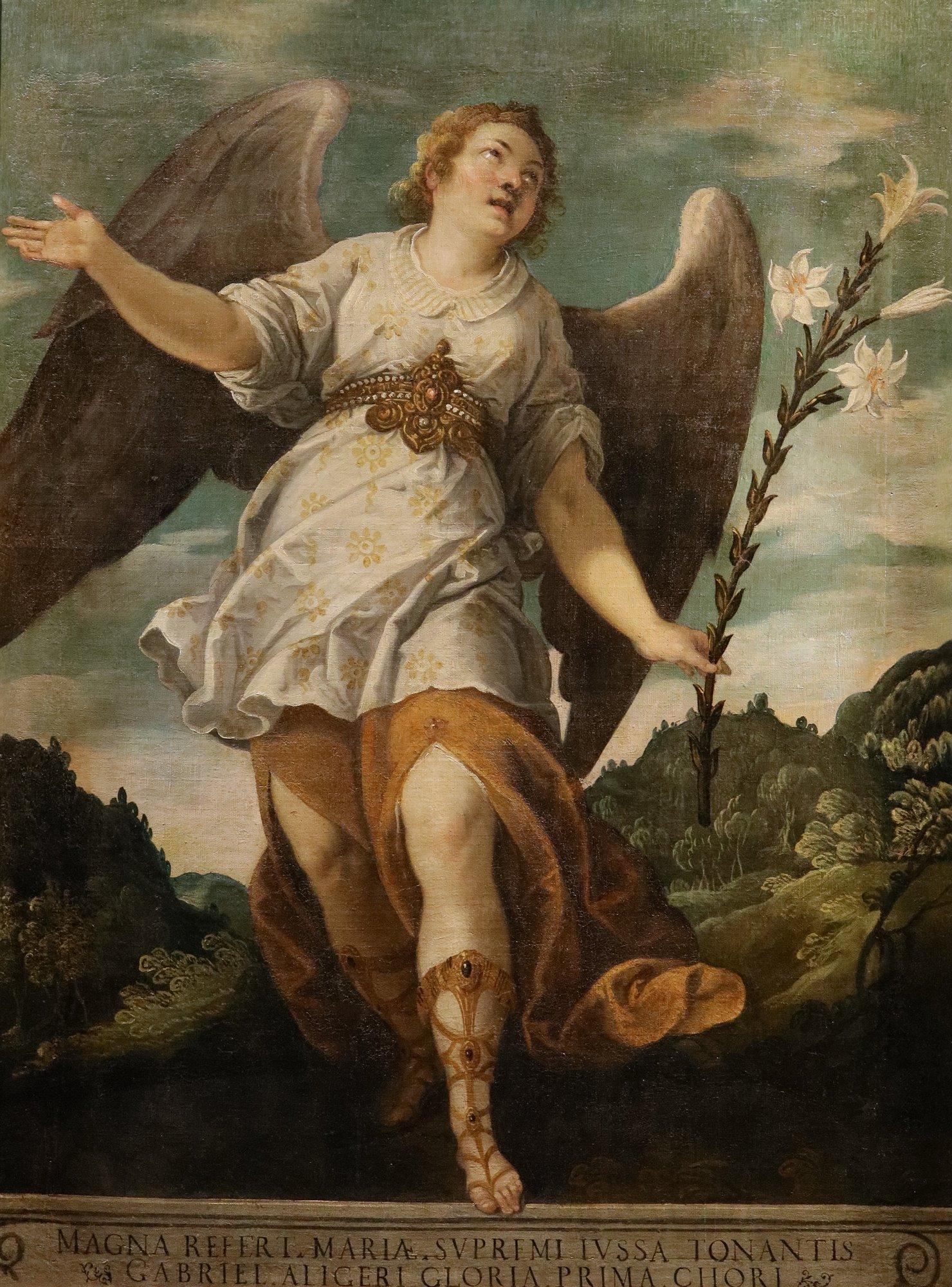 Announcing Angel Román Paint 17th Century Oil on canvas Old master Spain