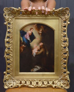'After' The Vision of Saint Felix of Cantalicio - Spanish Baroque Oil Painting