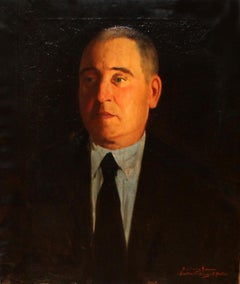Retrato de un caballero - Óleo sobre lienzo - Firmado y enmarcado