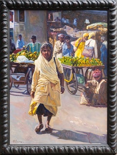 "Indian Woman" Street Scene in an Indian Market