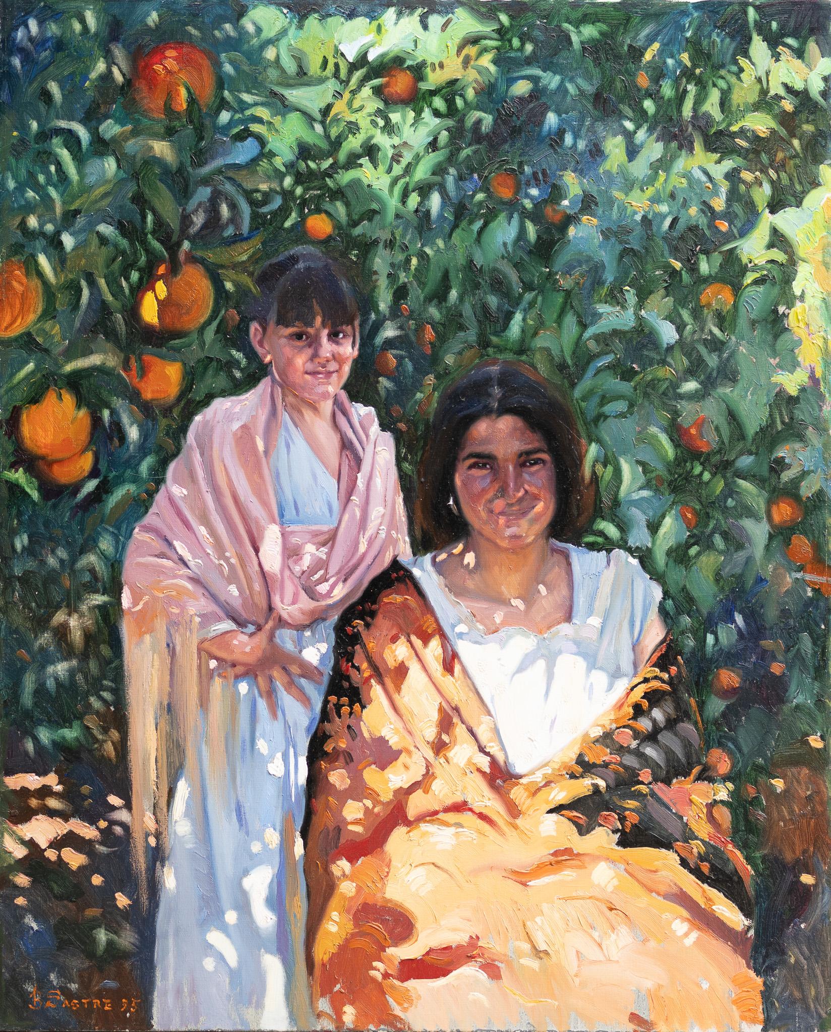 Portrait Painting Bartolome Sastre - Mère et fille