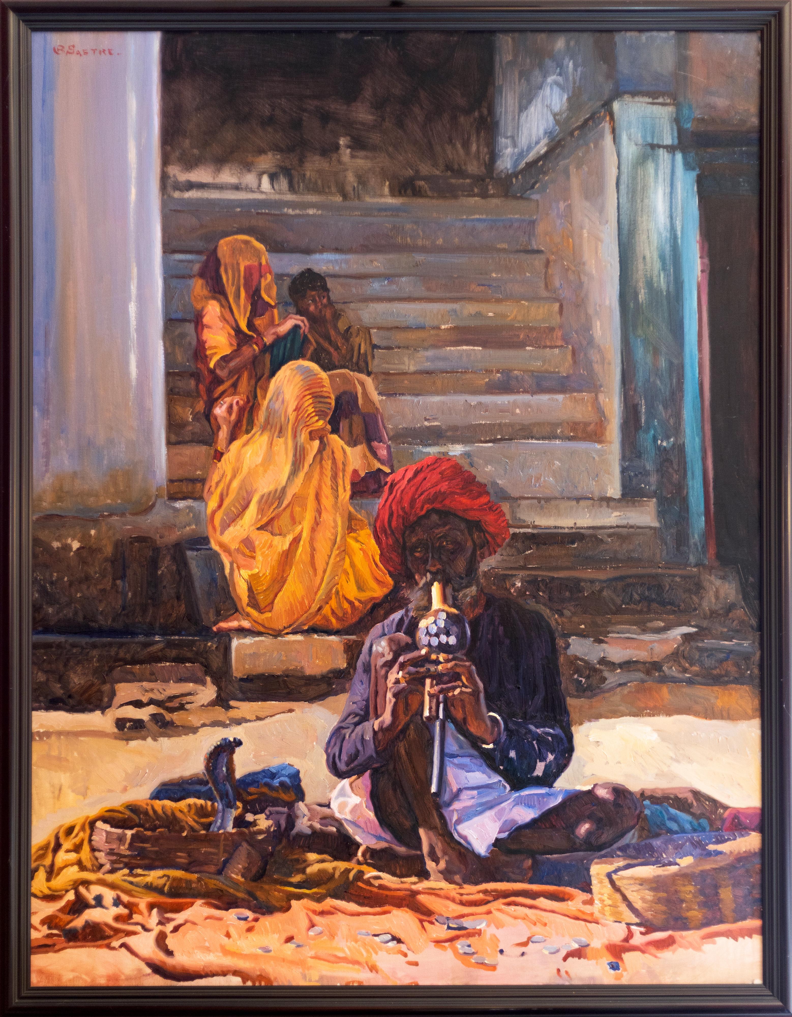Snake Charmer - Painting by Bartolome Sastre
