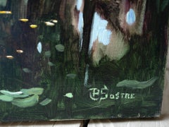 "The Freshness of Green" Scene of a Pond with Ducks