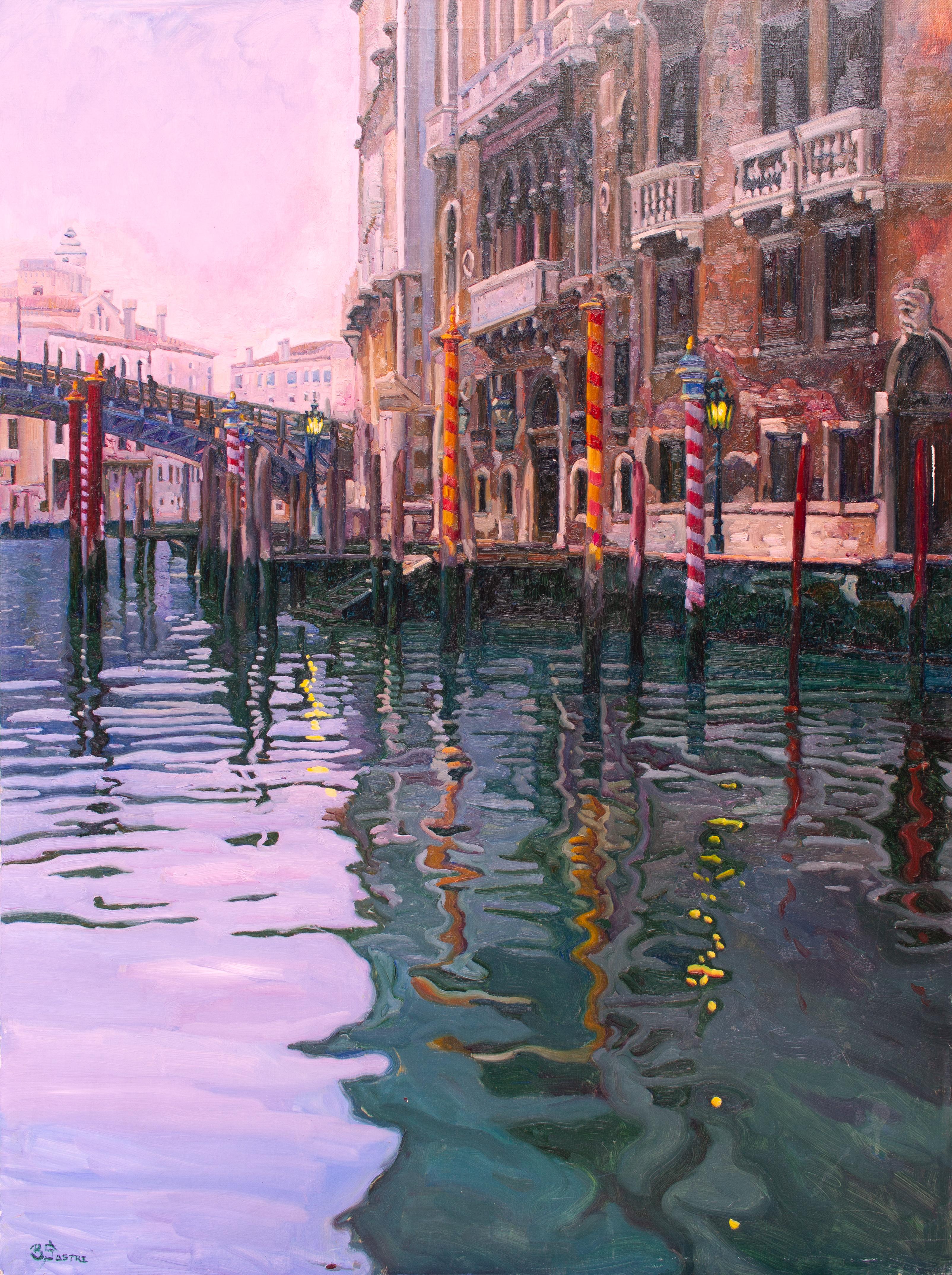 Landscape Painting de Bartolome Sastre - Venecia Nocturna