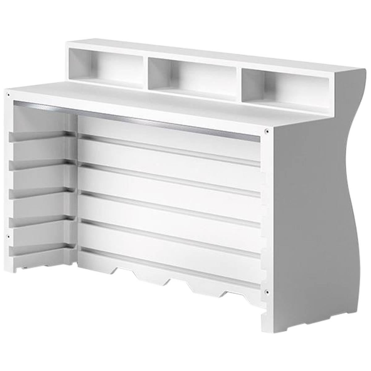 Bartolomeo Desk in White Polyethylene by JVLT/Joe Velluto for Plust For Sale