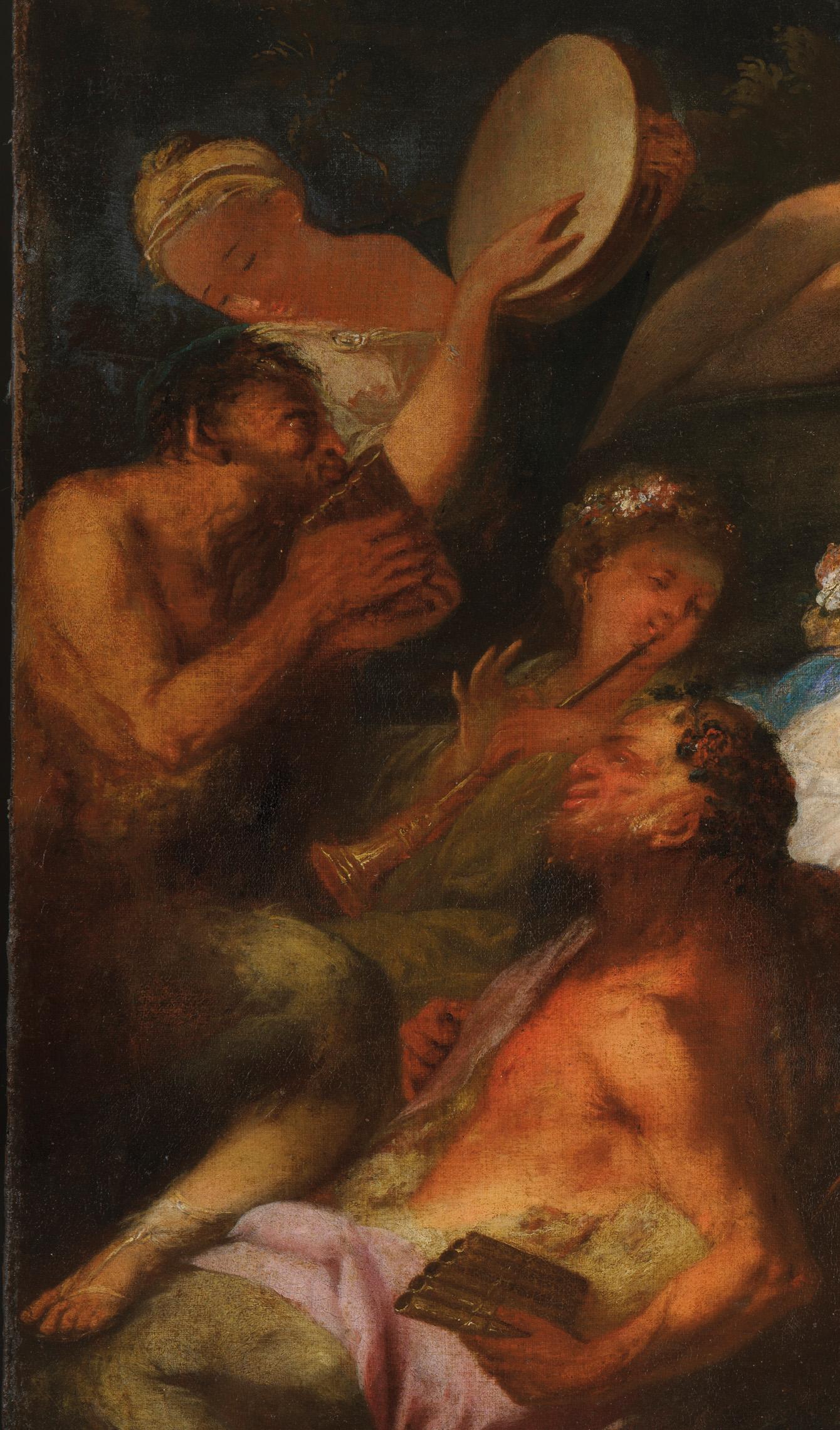 Bartolomeo Guidobono Bacchanal aus dem 17. Jahrhundert mit Maenads, Satyrn und Nymphen im Angebot 2