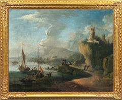 Bartolomeo Pedon - 18th century Venetian landscape painting - Coastal view