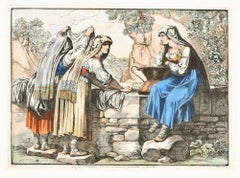 Ciociare in der Nähe von Subiaco – Radierung von Bartolomeo Pinelli – 1820