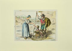 Gravure romaine - Gravure de Bartolomeo Pinelli - 1819