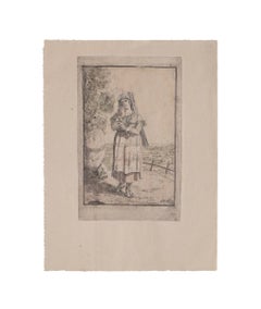 Traje romano - Aguafuerte de Bartolomeo Pinelli - 1831