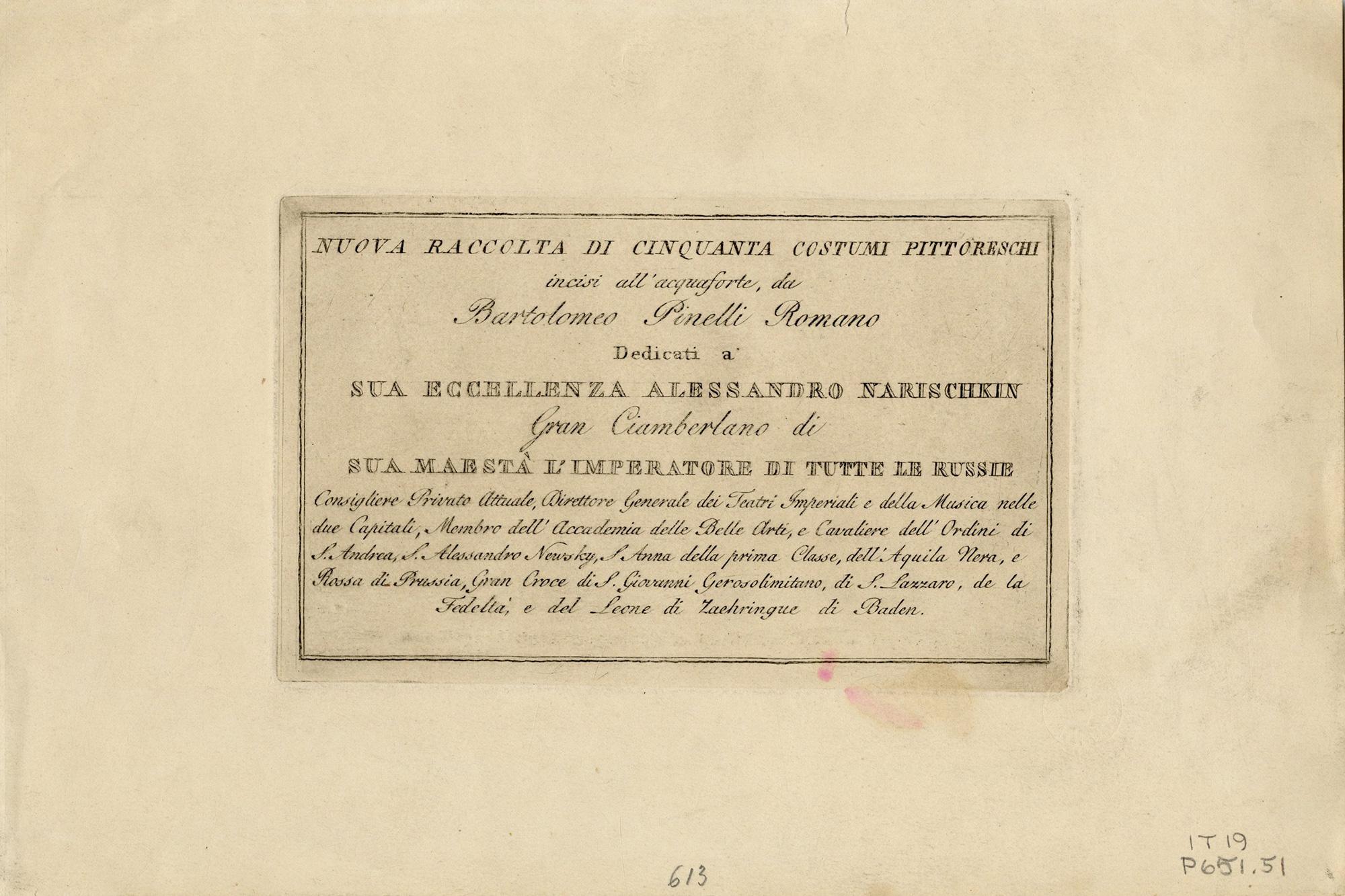 Costumes romains : Nuova raccolta di cinquanta costumi pittoreschi - Print de Bartolomeo Pinelli