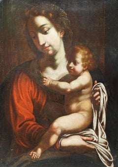 Madonna and Child- Italian Old Master religious art portrait oil painting