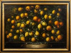Vintage Still Life Of Tuscany Oranges & Lemons, 18th Century  
