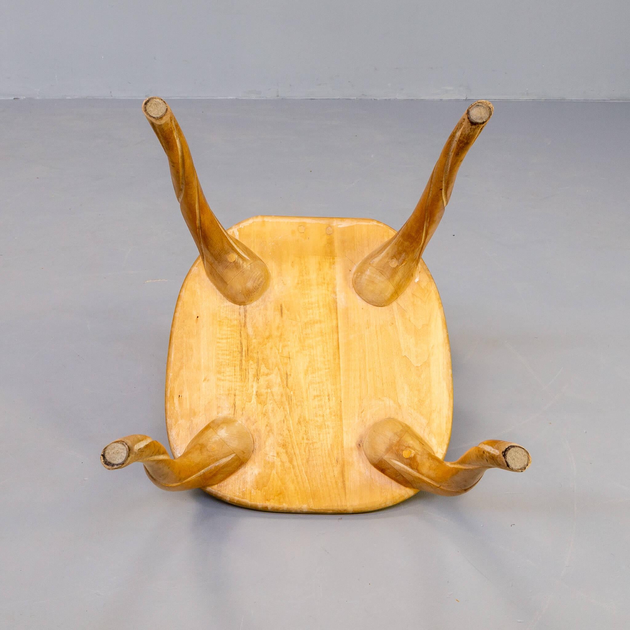 Bartolozzi & Maioli Wooden Leaf Chair Set / 4 6