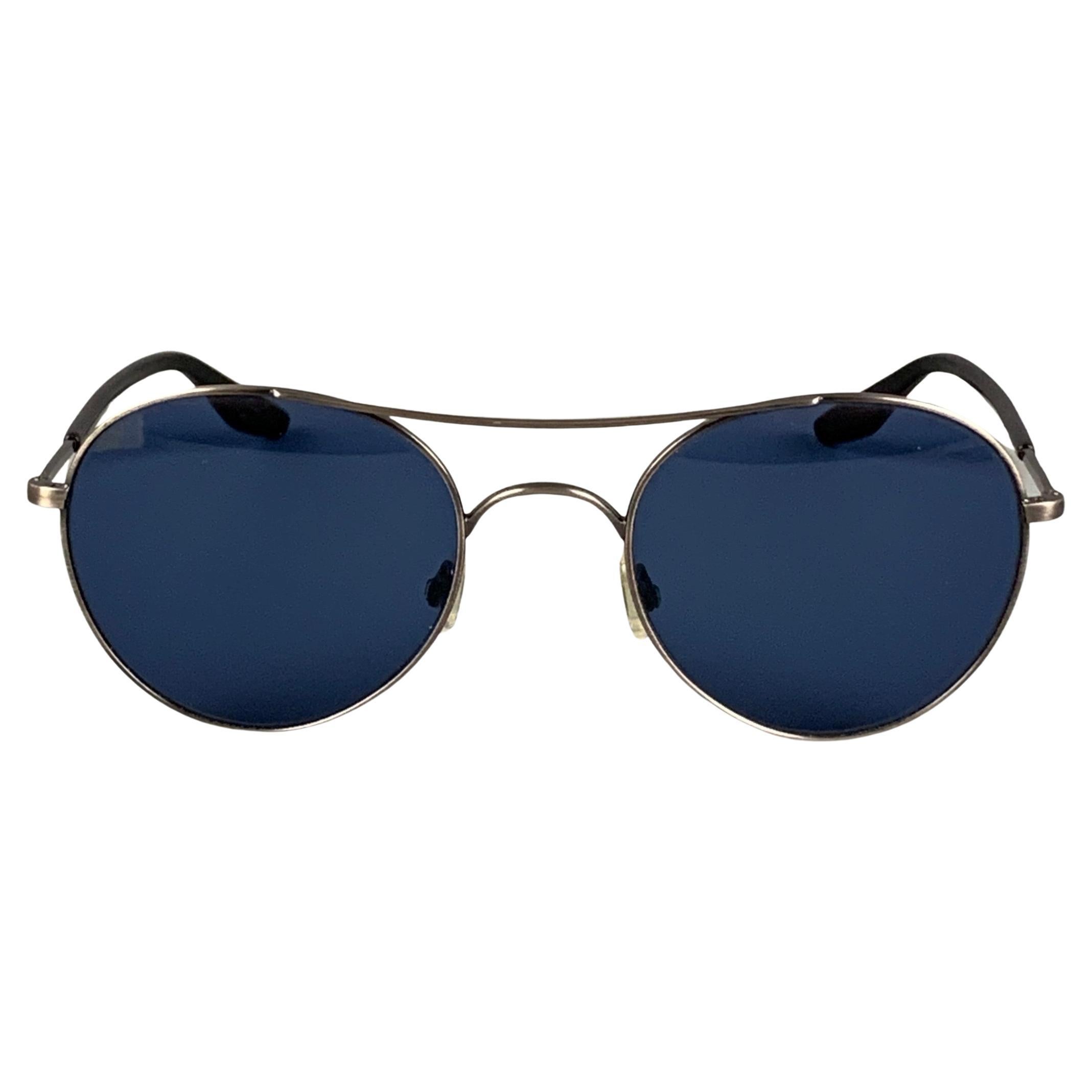 BARTON PERREIRA Silver Blue Metal Sauvestre Sunglasses