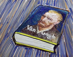 Book -  Van Gogh  Portrait, Contemporary Expressive Figurative Oil Painting