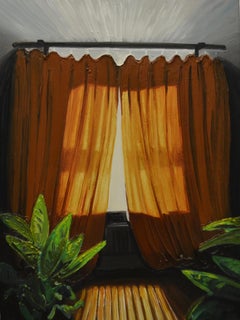 Curtain -  Contemporary Expressive Atmospheric  Indoor Oil Painting