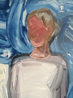 Ewa  - Woman Portrait, Contemporary Expressive Figurative Oil Painting