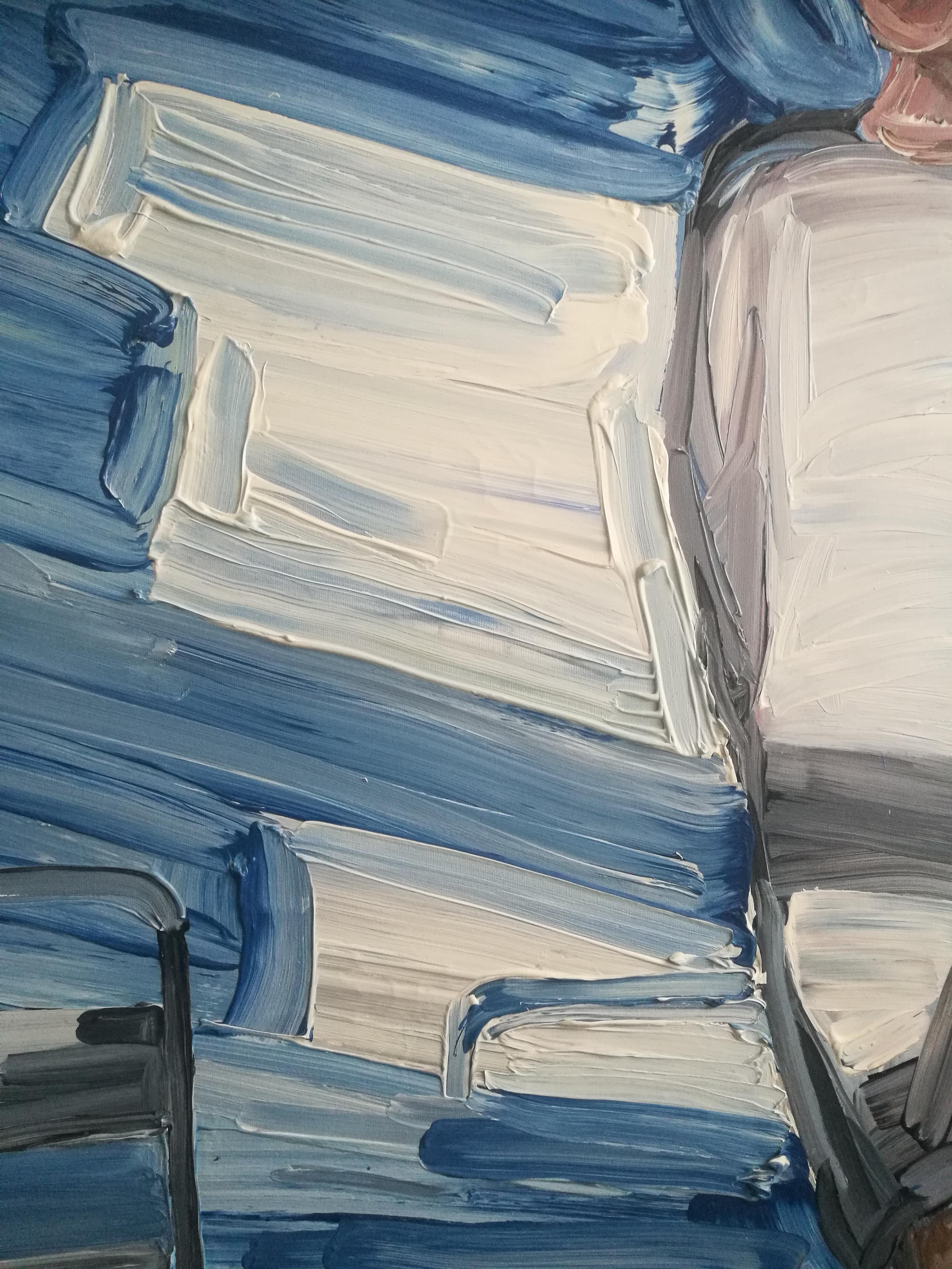 Ewa  - Retrato de mujer, Pintura al óleo figurativa expresiva contemporánea - Painting Contemporáneo de Bartosz Kolata