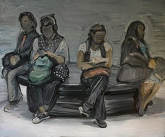 Four - Women Portrait, Large Format, Contemporary Expressive Oil Painting
