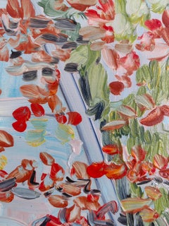 Leaves - Modern Expressive Garden, Nature, Flowers,  Landscape Oil Painting