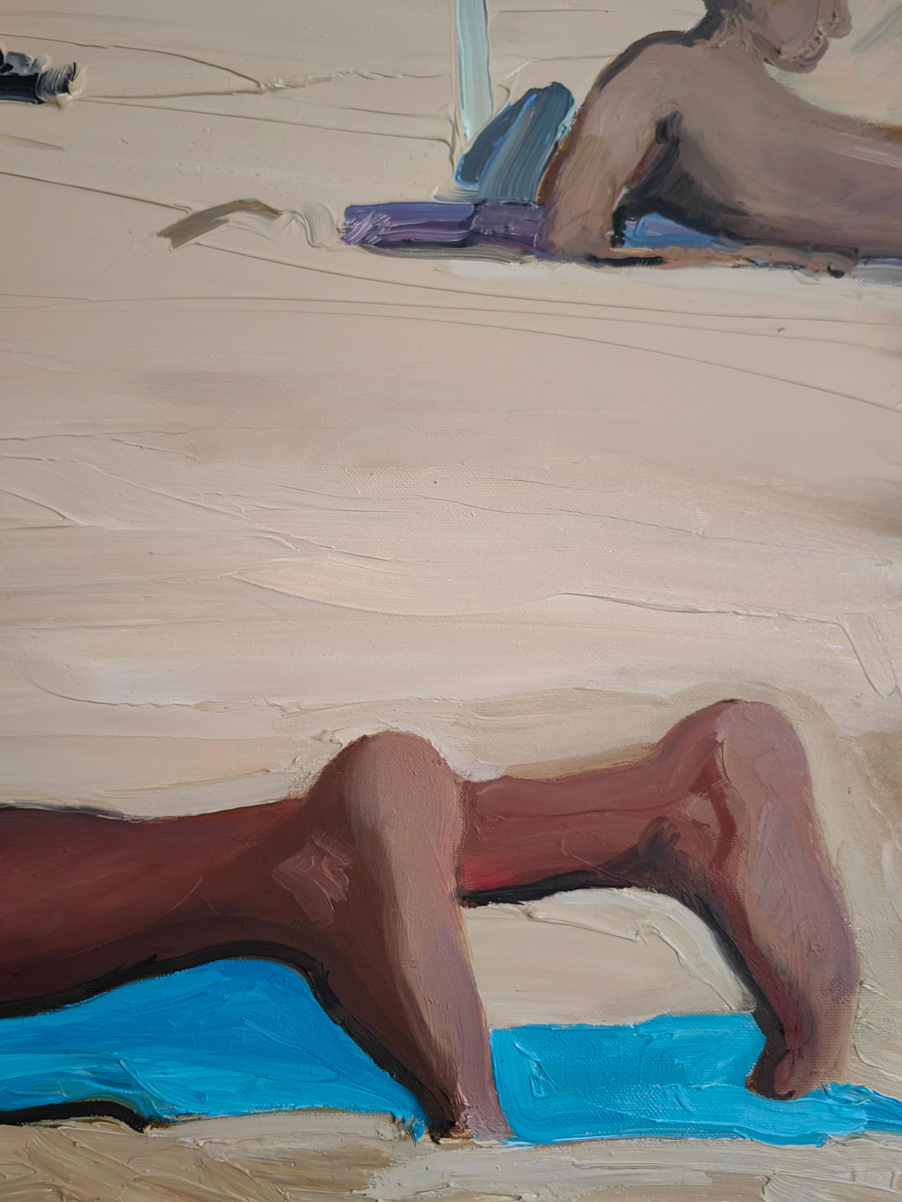 Secret Peek - Contemporary Expressive, Figurative Oil Painting, Male Nude Series For Sale 6
