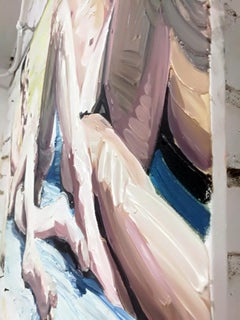 Summer 8 - Contemporary Expressive, Figurative Oil Painting, Male Nude Series