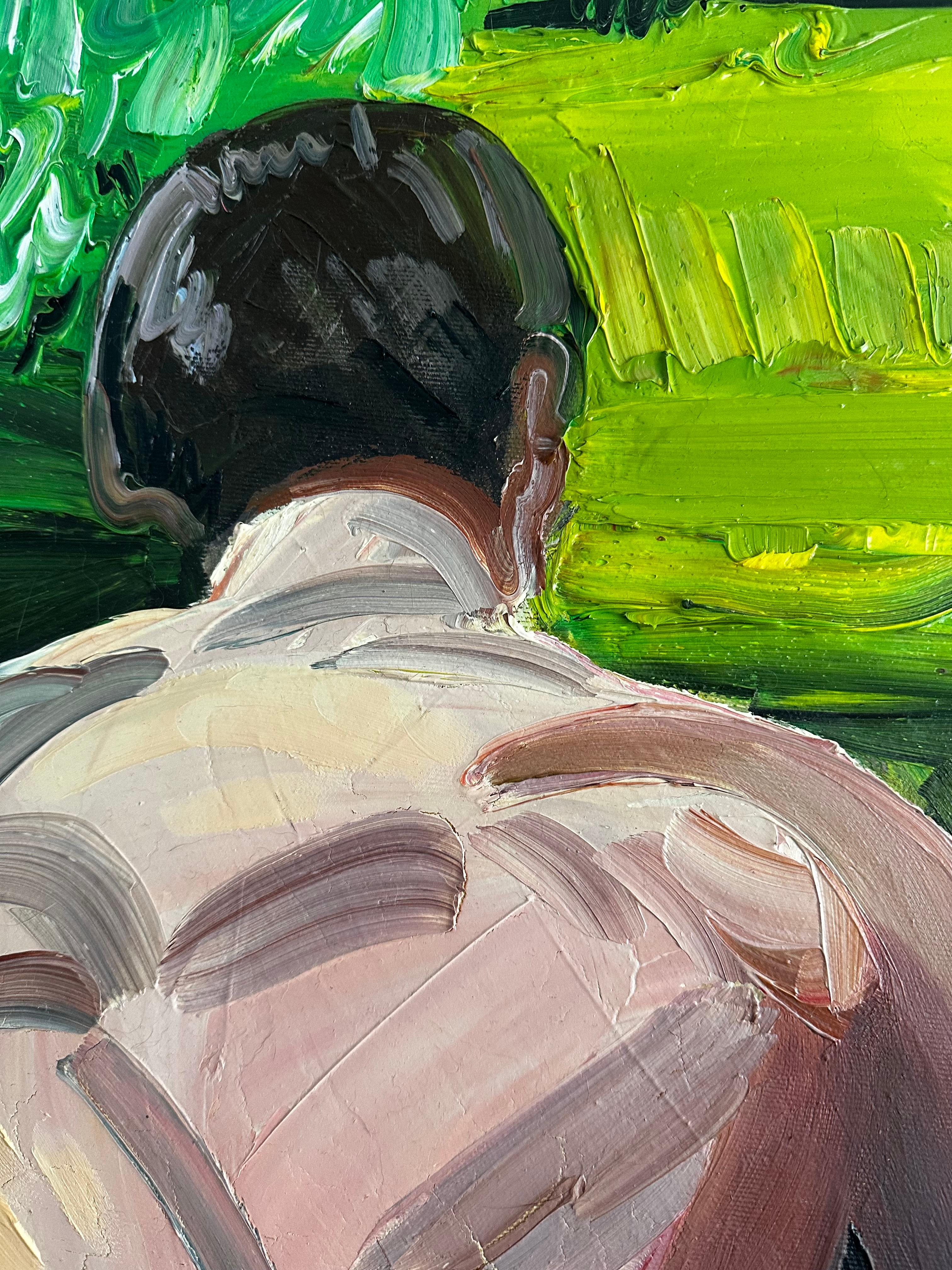 Summer - Contemporary Expressive, Figurative Oil Painting, Male Nude Series (série de nus masculins) en vente 3
