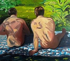 Summer - Contemporary Expressive, Figurative Oil Painting, Male Nude Series