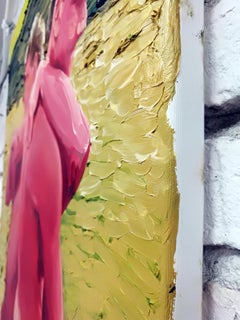 Wrestling - Contemporary Expressive, Figurative Oil Painting, Male Nude Series