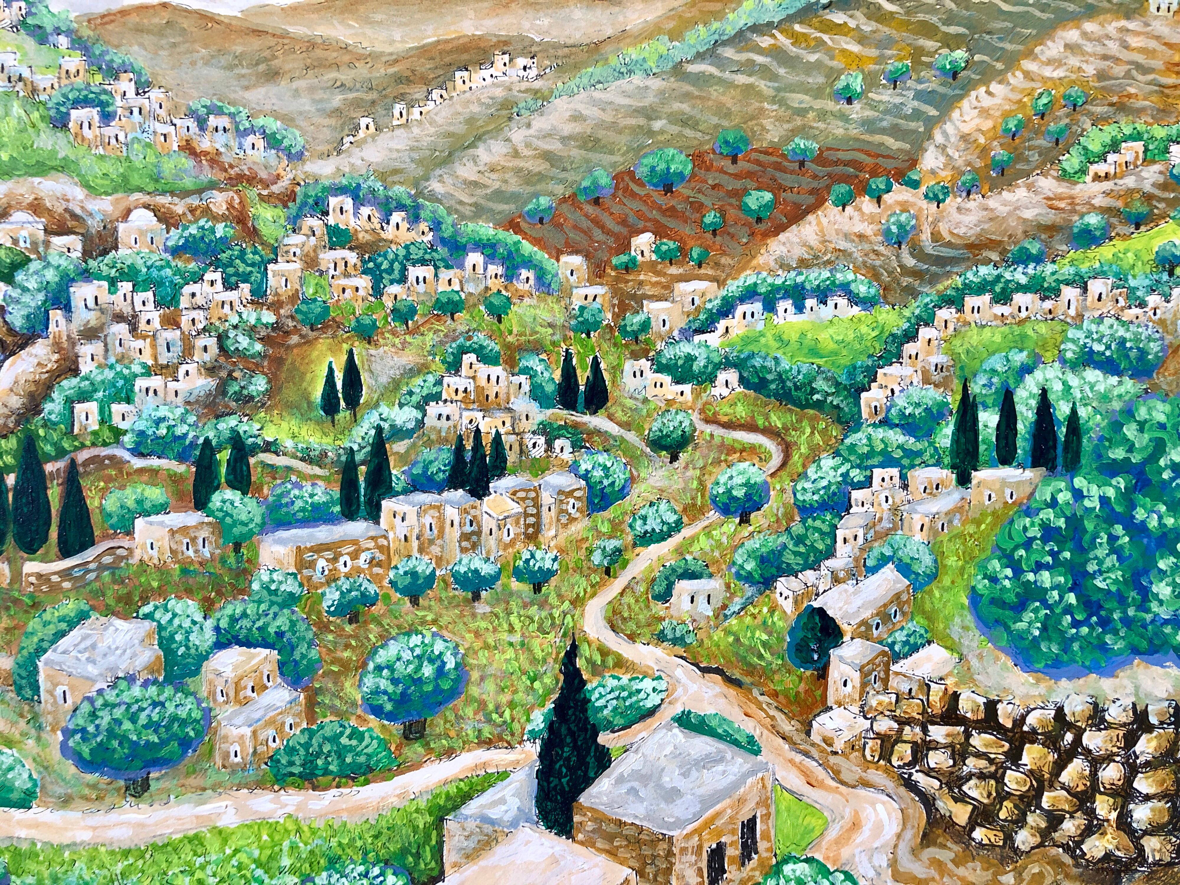 Baruch Nachshon, was born in Mandatory Palestine in 1939, in the city of Haifa.
Nachshon began to paint in early childhood, and developed his relationship to art and to artists throughout his youth. During his military service Nachshon herded flocks