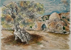 Baruch Nachshon Kever Rochel Rachel's Tomb Israel Judaica Lithograph Israeli Art