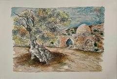 Baruch Nachshon Kever Rochel Rachel's Tomb Israel Judaica Lithograph Israeli Art