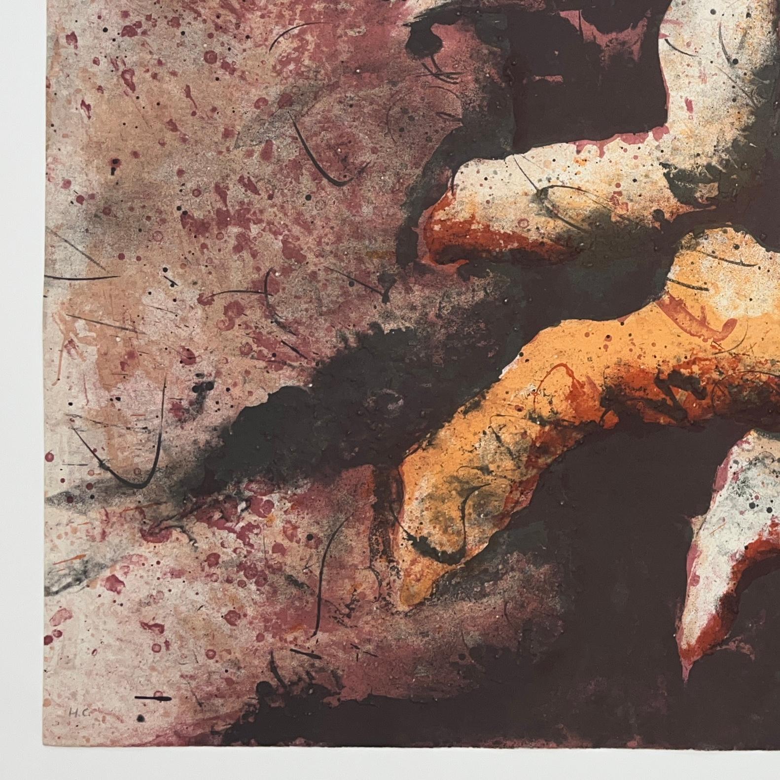 BARUJ SALINAS Cuban 1978 signed original A/P Artist Proof lithograph abstract n1 - Abstract Print by Baruj Salinas