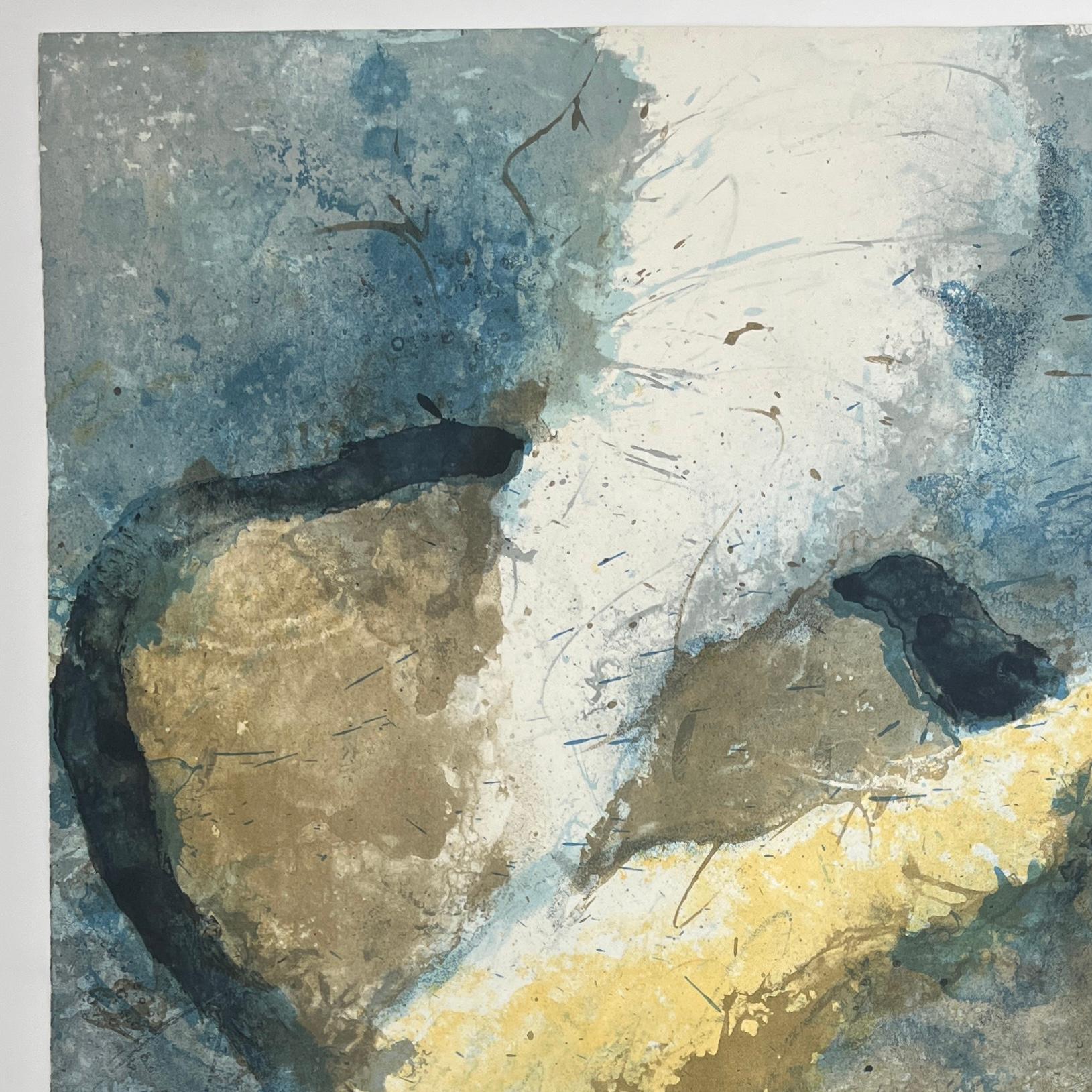 BARUJ SALINAS Cuban 1978 signed original A/P Artist Proof lithograph abstract n7 - Print by Baruj Salinas