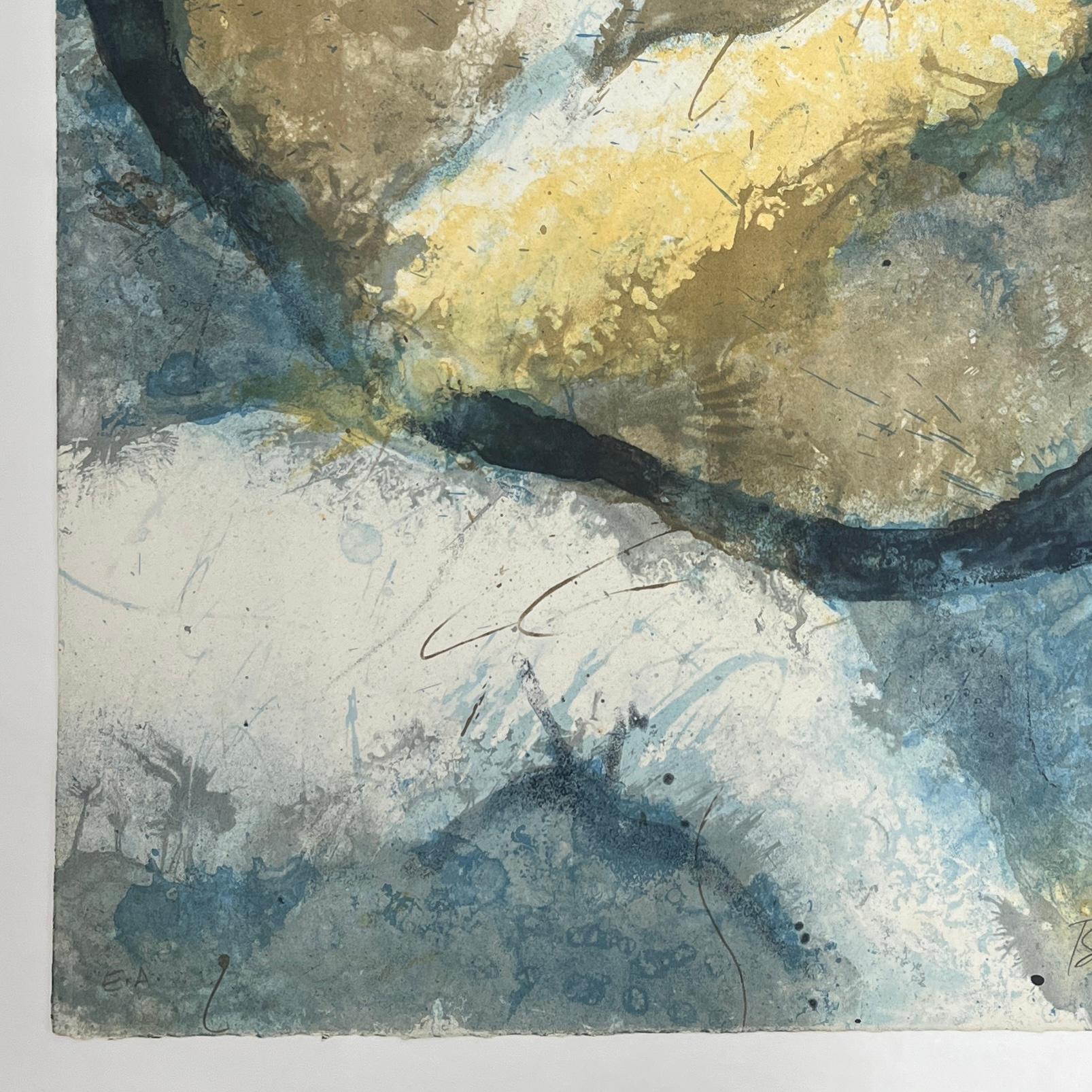BARUJ SALINAS Cuban 1978 signed original A/P Artist Proof lithograph abstract n7 - Abstract Print by Baruj Salinas