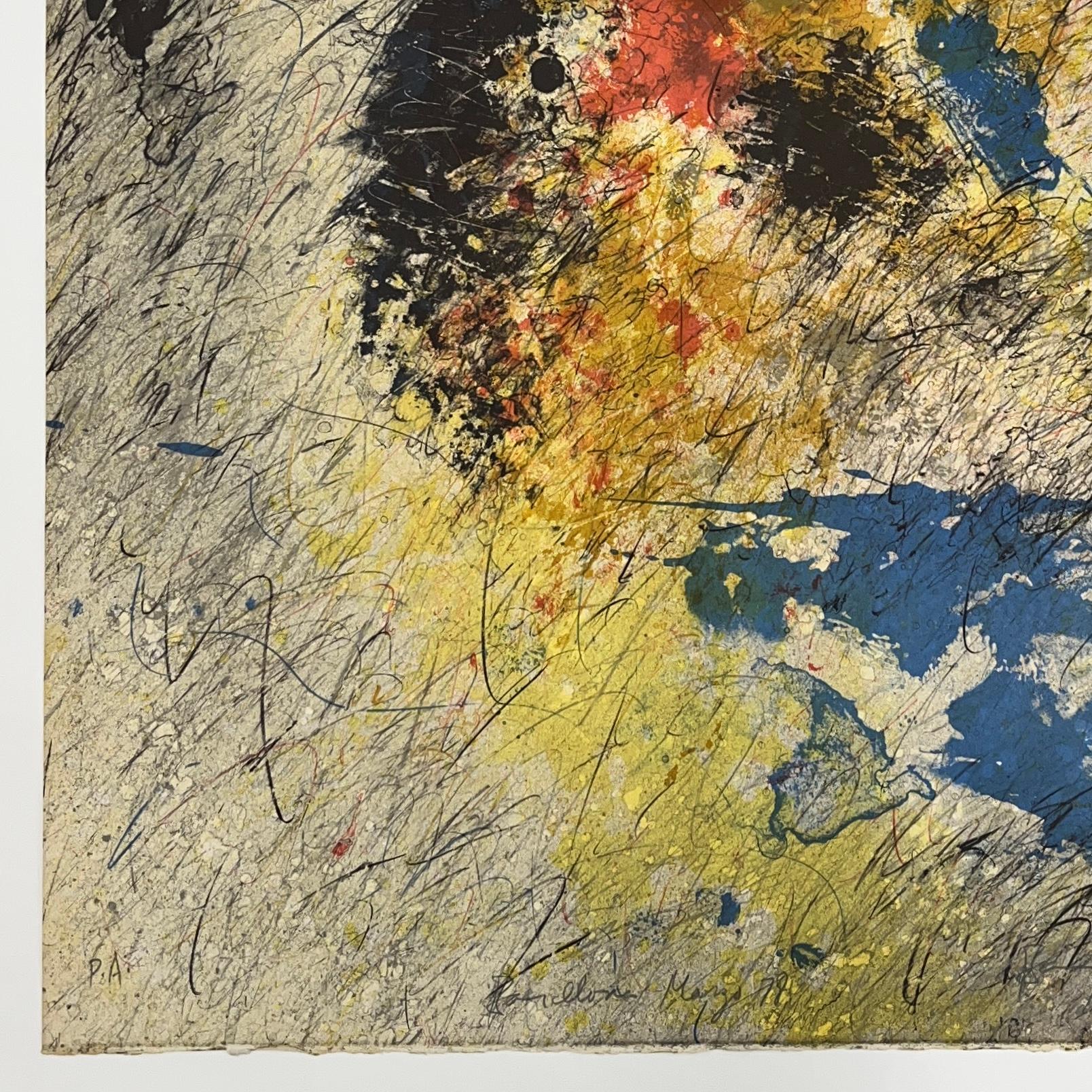 Author: Baruj Salinas (Cuba, 1938)
Title: 'Cuarto menguante', 1978, Artist Proof
Medium: Print.
Technique: Lithography on paper
Size: 30 x 22.1 in. (76 x 56 cm.)
Signature: Yes
SKU: SAL1257-003
Signed: Yes, hand-signed in pencil 
COA (Certificate of