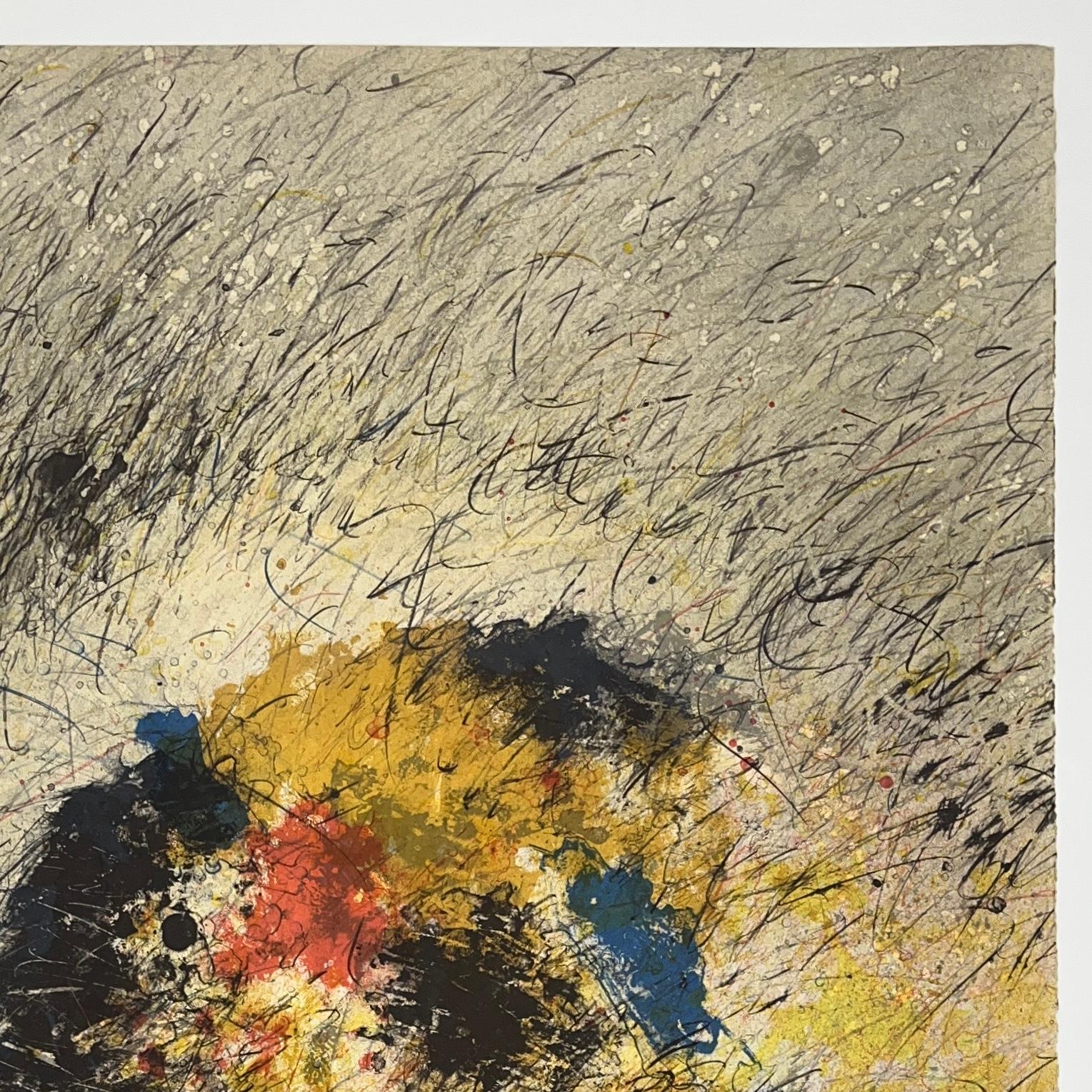 BARUJ SALINAS Cuban 1978 signed original A/P Artist Proof lithograph abstract n3 For Sale 1
