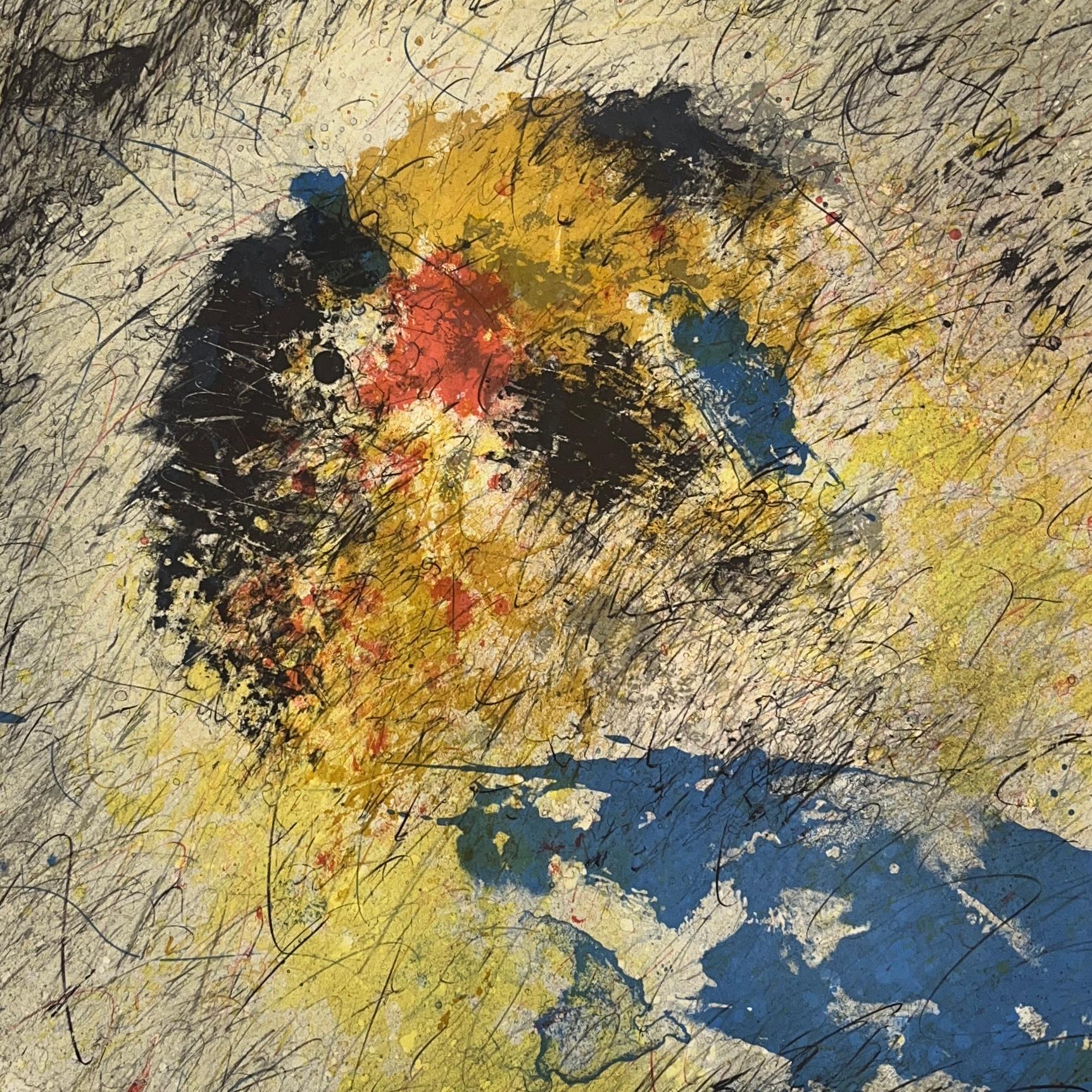 BARUJ SALINAS Cuban 1978 signed original A/P Artist Proof lithograph abstract n3 For Sale 2