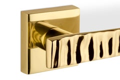 Baruka Door Lever Right - Handcrafted Polished Brass - PullCast