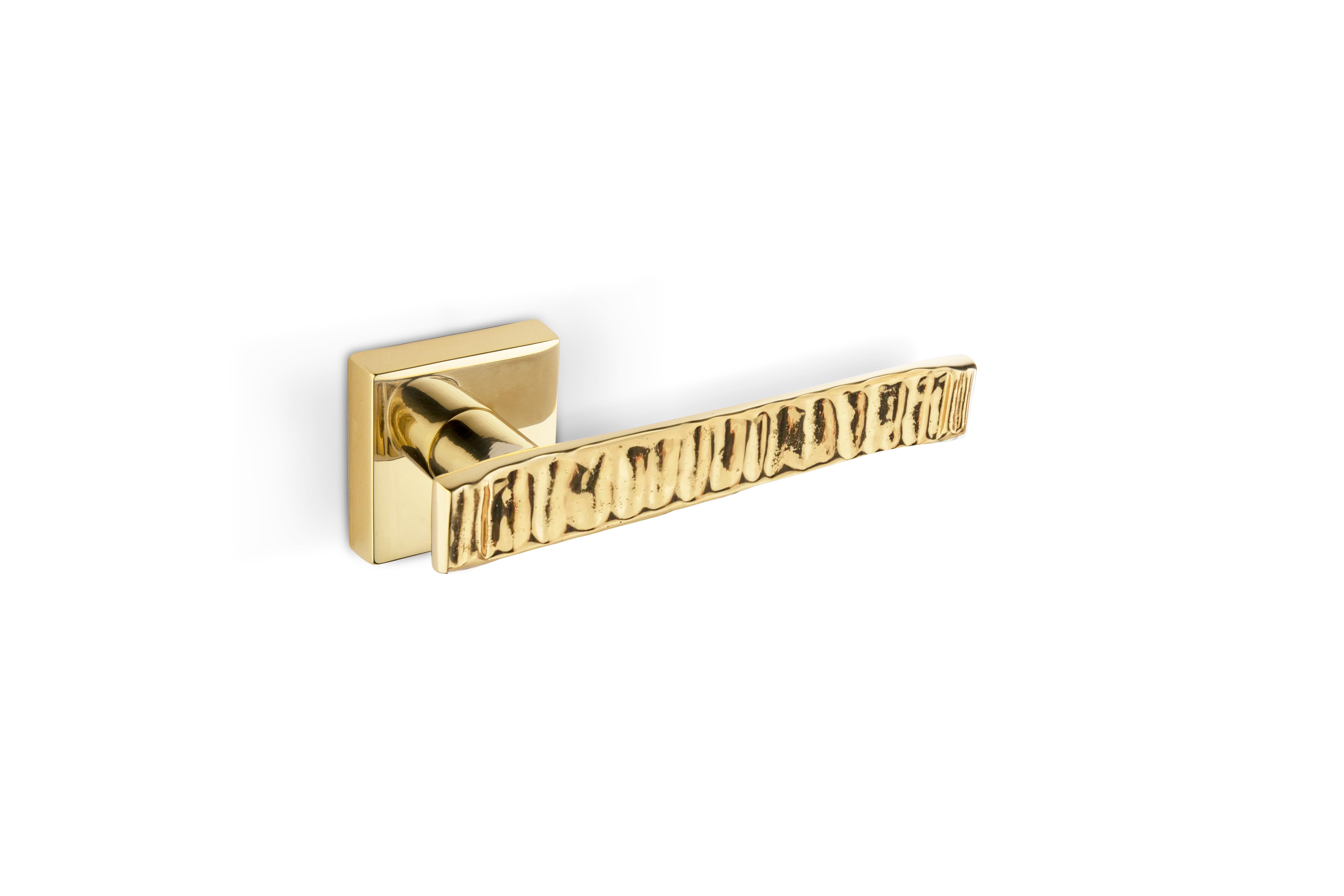 Brass Baruka Door Lever Right For Sale