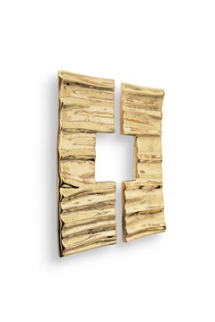 Baruka Door Pull - Handcrafted Polished Brass - PullCast